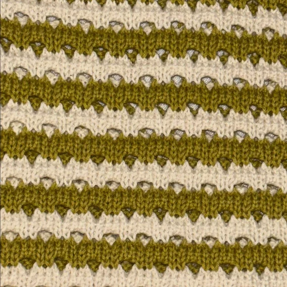 NWT Blu Pepper Open Crochet Stitch Stripe Academia Knit Sweater Vest Tank - Picture 6 of 6